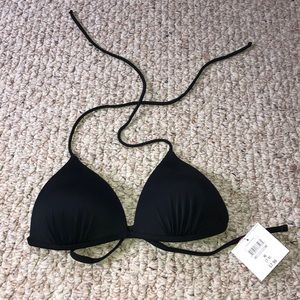 Black push-up bikini top
